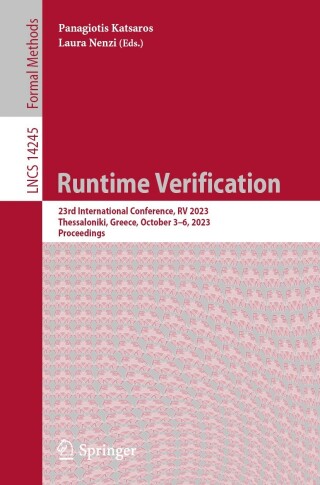 Imagen de portada: Runtime Verification 9783031442667