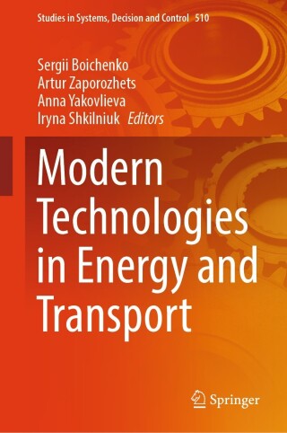 Cover image: Modern Technologies in Energy and Transport 9783031443503
