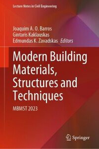 Cover image: Modern Building Materials, Structures and Techniques 9783031446023