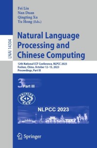 Titelbild: Natural Language Processing and Chinese Computing 9783031446986