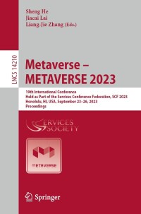 Imagen de portada: Metaverse – METAVERSE 2023 9783031447532