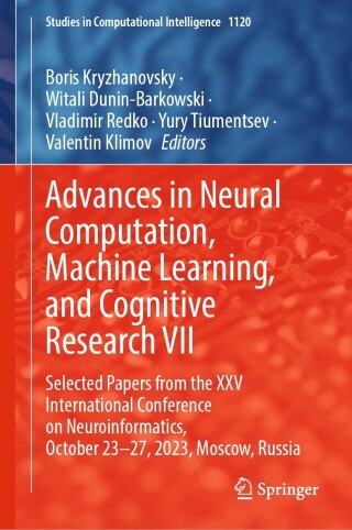 Imagen de portada: Advances in Neural Computation, Machine Learning, and Cognitive Research VII 9783031448645