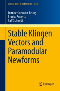 Imagen de portada: Stable Klingen Vectors and Paramodular Newforms 9783031451768