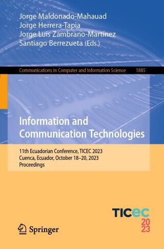 Imagen de portada: Information and Communication Technologies 9783031454370
