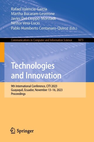 Omslagafbeelding: Technologies and Innovation 9783031456817