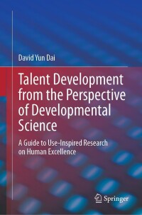 Cover image: Talent Development from the Perspective of Developmental Science 9783031462047