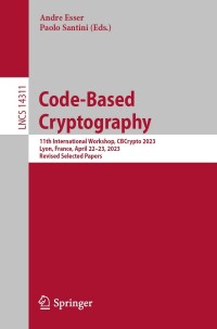 Cover image: Code-Based Cryptography 9783031464942