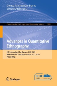 Cover image: Advances in Quantitative Ethnography 9783031470134