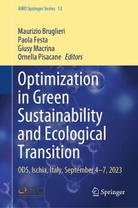 Cover image: Optimization in Green Sustainability and Ecological Transition 9783031476853