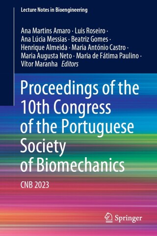 Imagen de portada: Proceedings of the 10th Congress of the Portuguese Society of Biomechanics 9783031477898