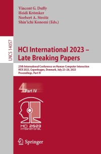 Cover image: HCI International 2023 – Late Breaking Papers 9783031480461