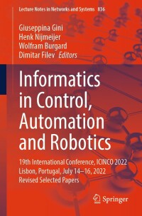 Imagen de portada: Informatics in Control, Automation and Robotics 9783031483028