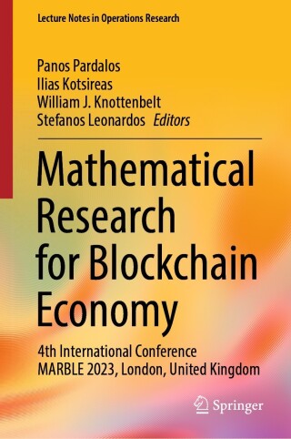 Cover image: Mathematical Research for Blockchain Economy 9783031487309