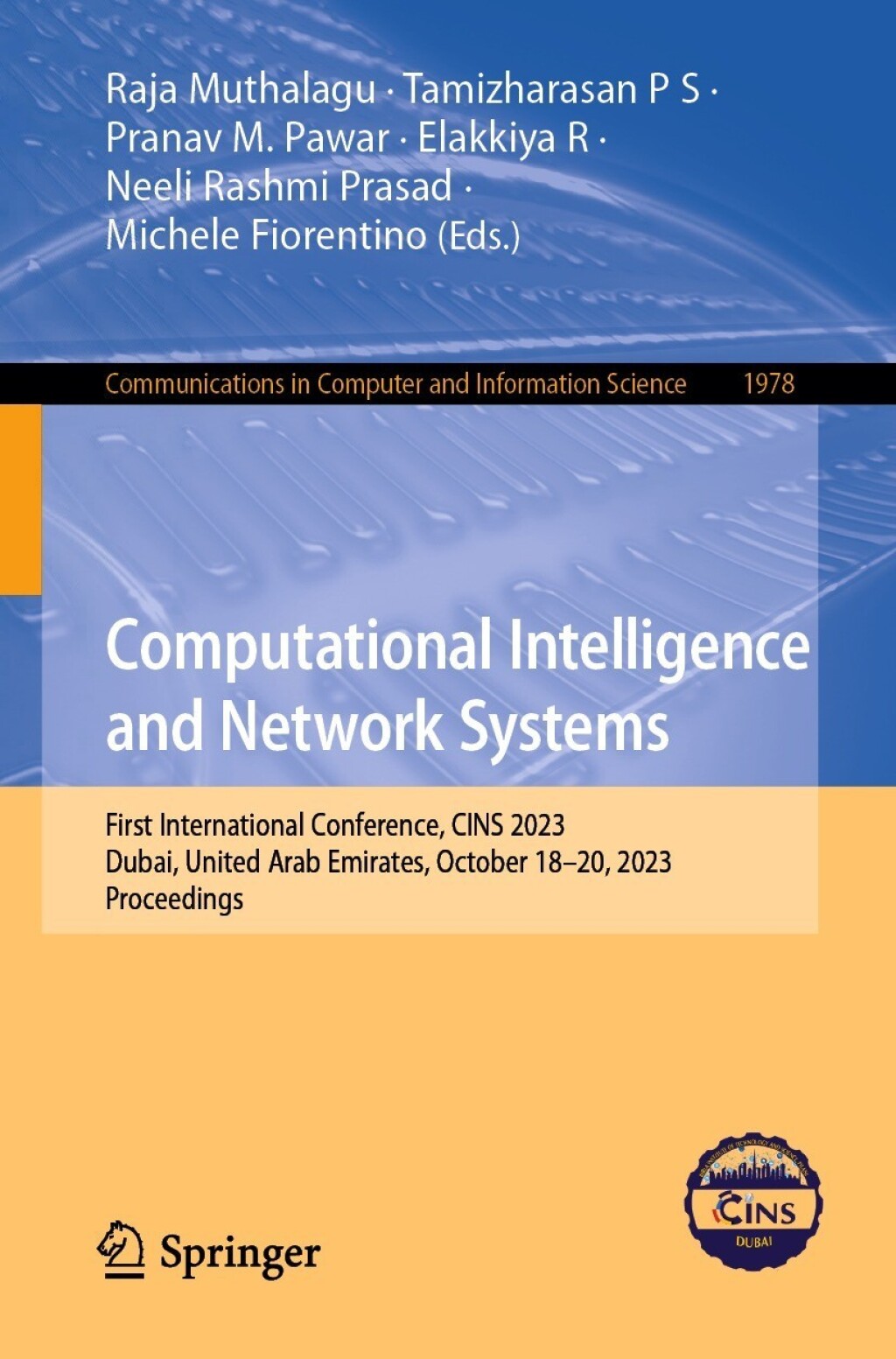 Computational Intelligence and Network Systems First International Conference, CINS 2023, Dubai, United Arab Emirates, October 18–20, 2023, Proceedings