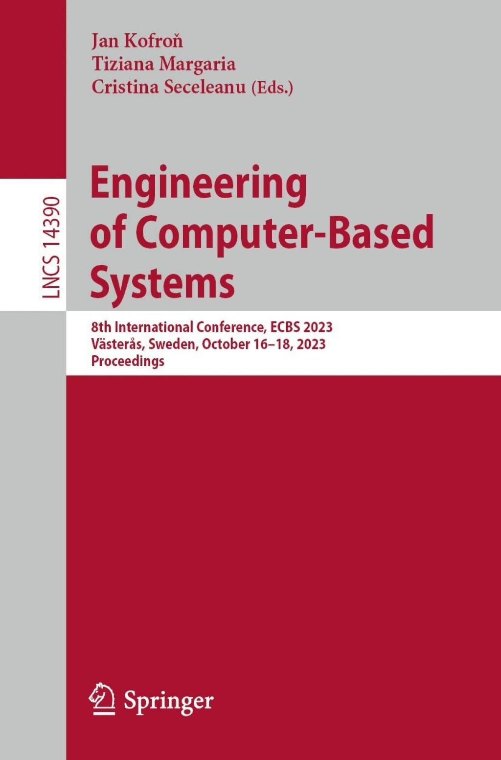 Engineering of Computer-Based Systems 8th International Conference, ECBS 2023, Västerås, Sweden, October 16–18, 2023, Proceedings