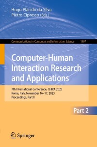 صورة الغلاف: Computer-Human Interaction Research and Applications 9783031493676