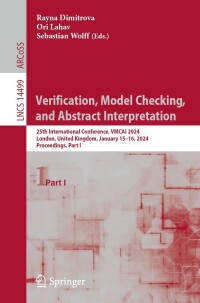 Imagen de portada: Verification, Model Checking, and Abstract Interpretation 9783031505232