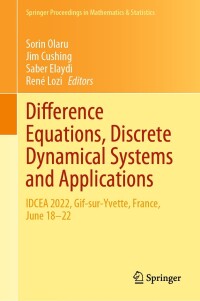 Imagen de portada: Difference Equations, Discrete Dynamical Systems and Applications 9783031510489