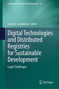 Titelbild: Digital Technologies and Distributed Registries for Sustainable Development 9783031510663