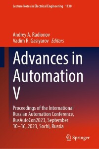 Cover image: Advances in Automation V 9783031511264