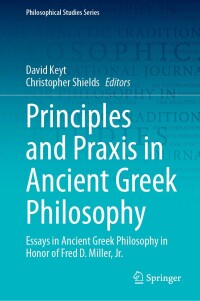 Omslagafbeelding: Principles and Praxis in Ancient Greek Philosophy 9783031511455