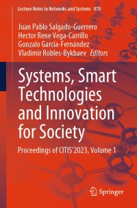 Cover image: Systems, Smart Technologies and Innovation for Society 9783031519819