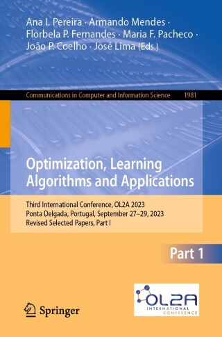 Imagen de portada: Optimization, Learning Algorithms and Applications 9783031530241