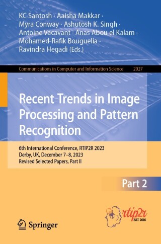 Omslagafbeelding: Recent Trends in Image Processing and Pattern Recognition 9783031530845