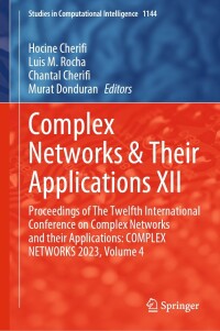 Imagen de portada: Complex Networks & Their Applications XII 9783031535024