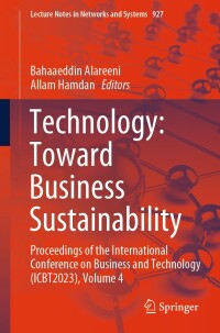 Omslagafbeelding: Technology: Toward Business Sustainability 9783031540080