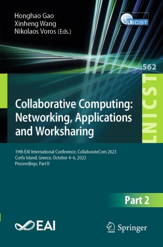 Immagine di copertina: Collaborative Computing: Networking, Applications and Worksharing 9783031545276