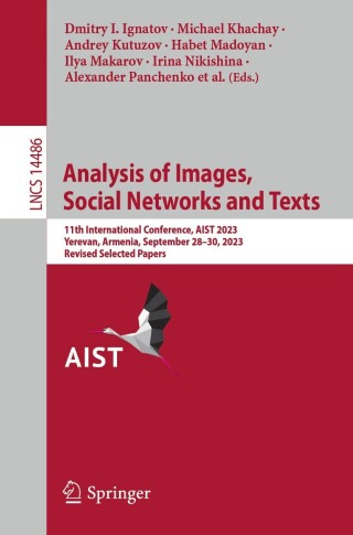 Imagen de portada: Analysis of Images, Social Networks and Texts 9783031545337