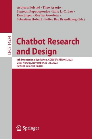 Immagine di copertina: Chatbot Research and Design 9783031549748