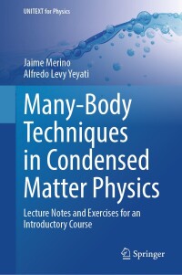 Immagine di copertina: Many-Body Techniques in Condensed Matter Physics 9783031551420