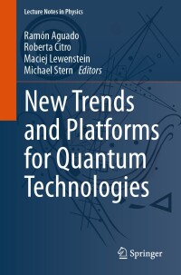 Cover image: New Trends and Platforms for Quantum Technologies 9783031556562