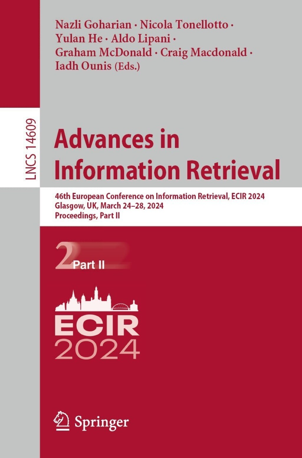 Advances in Information Retrieval 46th European Conference on Information Retrieval, ECIR 2024, Glasgow, UK, March 24–28, 2024, Proceedings, Part II