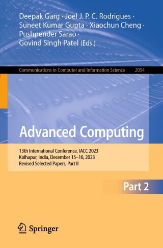 Cover image: Advanced Computing 9783031567025