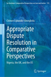 Omslagafbeelding: Appropriate Dispute Resolution in Comparative Perspectives 9783031574757