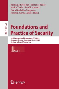 Titelbild: Foundations and Practice of Security 9783031575365