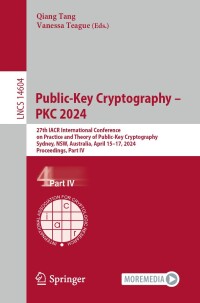 Imagen de portada: Public-Key Cryptography – PKC 2024 9783031577277