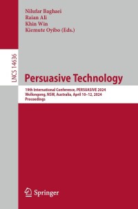 Cover image: Persuasive Technology 9783031582257