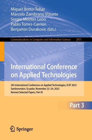 Cover image: International Conference on Applied Technologies 9783031589492
