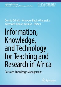 Imagen de portada: Information, Knowledge, and Technology for Teaching and Research in Africa 9783031590528