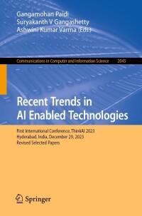 Cover image: Recent Trends in AI Enabled Technologies 9783031591136