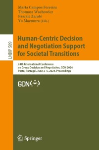 Imagen de portada: Human-Centric Decision and Negotiation Support for Societal Transitions 9783031593727