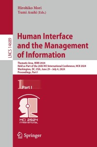 Cover image: Human Interface and the Management of Information 9783031601064