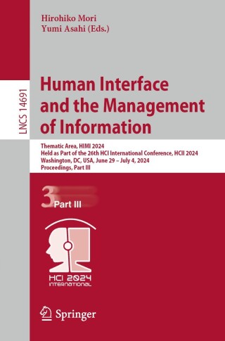 Omslagafbeelding: Human Interface and the Management of Information 9783031601248