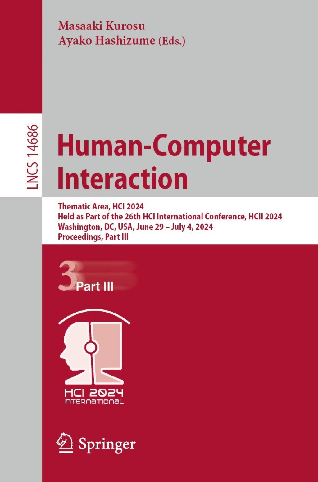 Human-Computer Interaction Thematic Area, HCI 2024, Held as Part of the 26th HCI International Conference, HCII 2024, Washington, DC, USA, June 29 – July 4, 2024, Proceedings, Part III