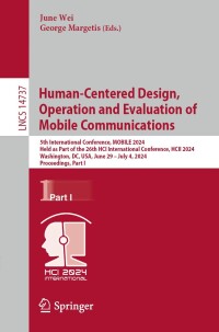 Titelbild: Human-Centered Design, Operation and Evaluation of Mobile Communications 9783031604577