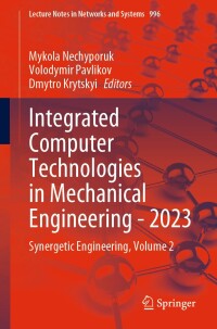 Omslagafbeelding: Integrated Computer Technologies in Mechanical Engineering - 2023 9783031605482